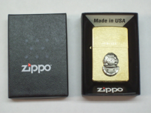 Last Brass Zippo Lighter with Raised Mark V Logo
